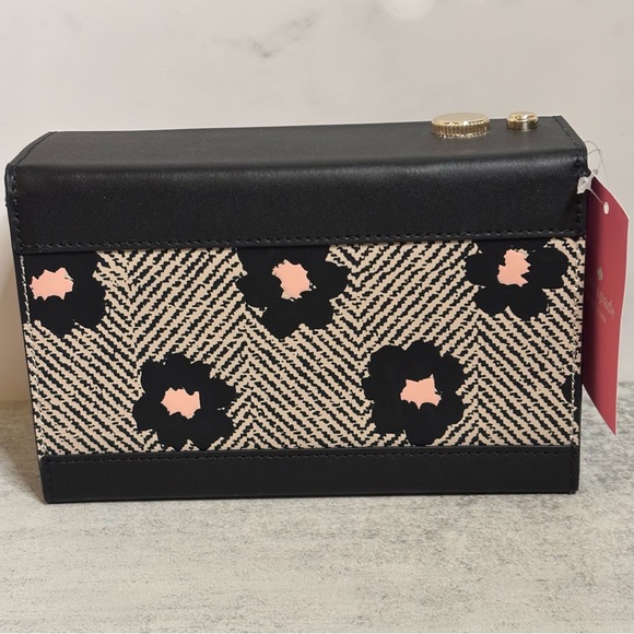 Kate Spade Oh Snap Herringbone Floral Camera Crossbody Bag - Picture 2 of 15